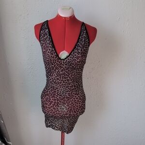 Elegant Moments Sheer Stretch Leopard Print Lingerie